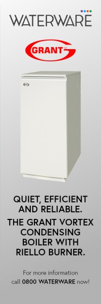 Quiet, efficient and reliable—the Grant Vortex Condensing Boiler with Riello Burner from Waterware