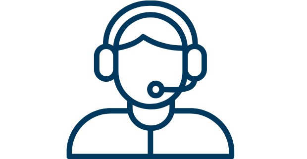 Icon of a human resources worker wearing a headset